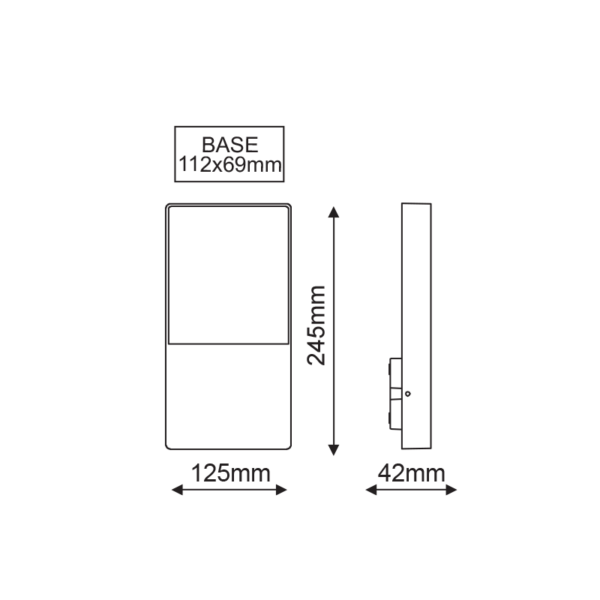 LED ΑΠΛΙΚΑ ΕΞΩΤΕΡΙΚΟΥ ΧΩΡΟΥ ΣΕ ΣΚΟΥΡΟ ΓΚΡΙ  4W IP54  ACA – LG2361G