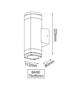 Aca Στεγανή Επιτοίχια Πλαφονιέρα Εξωτερικού Χώρου GU10 σε Γκρι Χρώμα – LG2882G