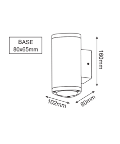 LED ΑΠΛΙΚΑ ΕΞΩΤΕΡΙΚΟΥ ΧΩΡΟΥ ΣΕ ΣΚΟΥΡΟ ΓΚΡΙ UP-DOWN 6W IP54 ACA – LG2982G