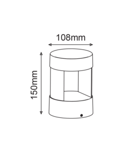 Επιτοίχιο Φωτιστικό Εξωτερικού Χώρου με Ενσωματωμένο LED σε Γκρι Χρώμα 9W 200LM 79° 230V AC 3.000K Σκούρο Γκρι CRI80 IP54 ACA – LG3271G