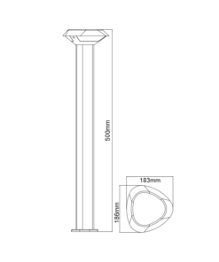 LED ΚΟΛΩΝΑΚΙ ΕΞΩΤΕΡΙΚΟΥ ΧΩΡΟΥ ΣΚΟΥΡΟ ΓΚΡΙ 50CM 7W IP54 ACA – LG3802G-500
