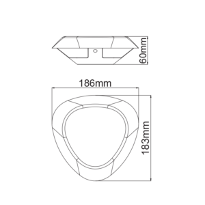 LED ΑΠΛΙΚΑ ΕΞΩΤΕΡΙΚΟΥ ΧΩΡΟΥ ΣΚΟΥΡΟ ΓΚΡΙ 7W IP54  ACA – LG3804G