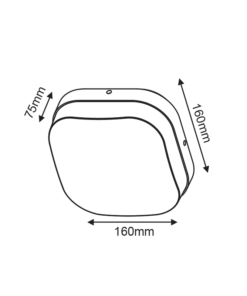 ΑΠΛΙΚΑ ΕΞΩΤΕΡΙΚΟΥ ΧΩΡΟΥ ΣΕ ΣΚΟΥΡΟ ΓΚΡΙ 10W IP65 ACA – LG3862G