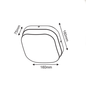 ΑΠΛΙΚΑ ΕΞΩΤΕΡΙΚΟΥ ΧΩΡΟΥ ΣΕ ΣΚΟΥΡΟ ΓΚΡΙ 10W IP65 ACA – LG3862G