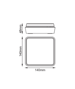 LED ΑΠΛΙΚΑ ΕΞΩΤΕΡΙΚΟΥ ΧΩΡΟΥ ΤΕΤΡΑΓΩΝΗ ΠΕΡΙΣΤΡΕΦΟΜΕΝΗ ΣΕ ΣΚΟΥΡΟ ΓΚΡΙ 12W IP54 ACA – LG5031