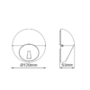 LED ΑΠΛΙΚΑ ΕΞΩΤΕΡΙΚΟΥ ΧΩΡΟΥ ΣΕ ΣΚΟΥΡΟ ΓΚΡΙ 18° 4W IP65 ACA – LG5104G