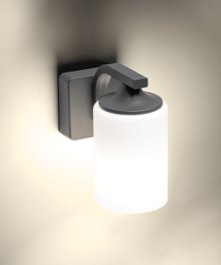 Aca Επιτοίχιο Φωτιστικό με Καπέλο Εξωτερικού Χώρου IP54 E27 σε Γκρι Χρώμα – LG5771G