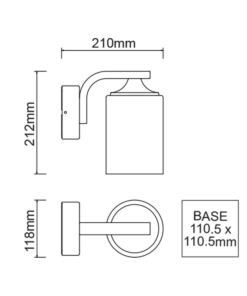Aca Επιτοίχιο Φωτιστικό με Καπέλο Εξωτερικού Χώρου IP54 E27 σε Γκρι Χρώμα – LG5771G