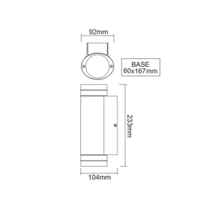 Απλίκα σποτ up-down 2xGU10 σκούρο γκρι IP54 – LG6007G