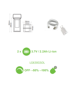 Ηλιακό Επαναφορτιζόμενο Επιτραπέζιο Φωτιστικό LED 3W ACA Dimmable Αφής IP54 – LG630GSOL