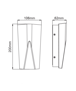 LED Φωτιστικό Τοίχου 11W Σκούρο Γκρι Αδιάβροχο IP65 Θερμό Λευκό 3000Κ ACA – LG7210G