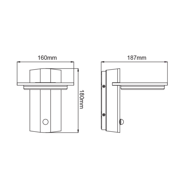 LED ΑΠΛΙΚΑ ΕΞΩΤΕΡΙΚΟΥ ΧΩΡΟΥ ΣΕ ΣΚΟΥΡΟ ΓΚΡΙ 13W IP65 ACA – LG8205G