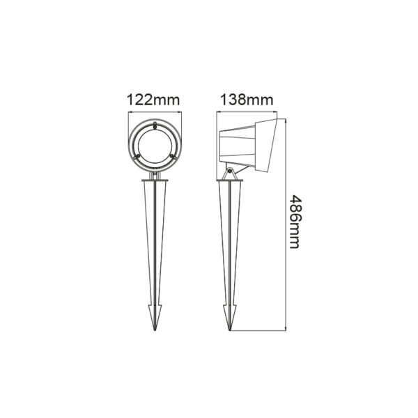 LED ΦΩΤΙΣΤΙΚΟ ΚΗΠΟΥ ΚΑΡΦΩΤΟ ΣΚΟΥΡΟ ΓΚΡΙ 19W IP65 ACA – LG9202G