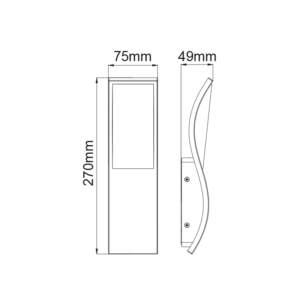 LED ΑΠΛΙΚΑ ΕΞΩΤΕΡΙΚΟΥ ΧΩΡΟΥ ΣΕ ΣΚΟΥΡΟ ΓΚΡΙ 7W IP65 ACA – LG9305G