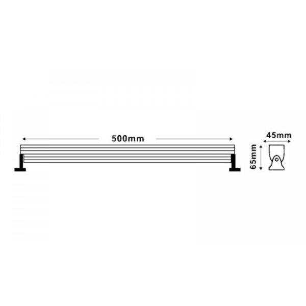 LED Γραμμικός Προβολέας 13W ACA 30° 1100lm Αδιάβροχος IP65 6000K – LIAM1360