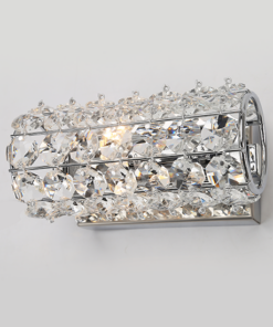 ACA DECOR – Επίτοιχο Φωτιστικό 1ΧG9 Κρύσταλλο + Χρώμιο Μέταλλο 15Χ10Χ7cm