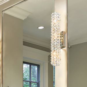 ACA DECOR – Επίτοιχο Φωτιστικό 3ΧG9 Κρύσταλλο + Χρώμιο Μέταλλο 38Χ10Χ7cm –  LIANNA383W