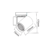 Φωτιστικό Ράγας LED Μαύρο 20W 3000K 2 Καλωδίων  38° 2200lm ACA – LISOR2030B2N