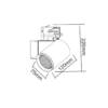Φωτιστικό Ράγας LED Λευκό  20W 3000K 4 Καλωδίων  38° 2200lm ACA – LISOR2030W4N