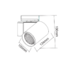 Φωτιστικό Ράγας LED Μαύρο 40W 3000K 2 Καλωδίων  38° 4200lm ACA – LISOR4030B2N