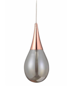 Κρεμαστό Φωτιστικό Οροφής Σταγόνα E14 Ø160 Μέταλλο-Γυαλί Χάλκινο ACA DECOR – OD53421CP