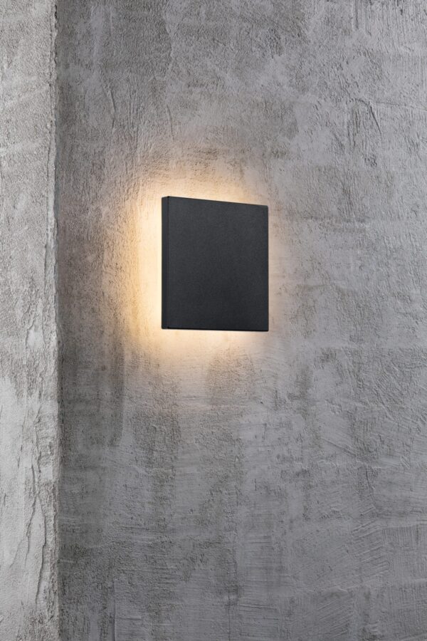 Nordlux Artego Square Φωτιστικό Τοίχου Μαύρο IP44 LED 7.2W 3000K –  46951003