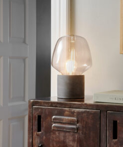 Nordlux Christina 20 Φωτιστικό Γραφείου Ανθρακί E27 Τσιμέντο/Γυάλινο – 48905050