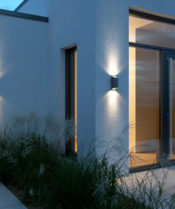 Nordlux Nico Square 22 Φωτιστικό Τοίχου Ανθρακί IP54 GU10 Αλουμίνιο/Γυάλινο – 2218221050