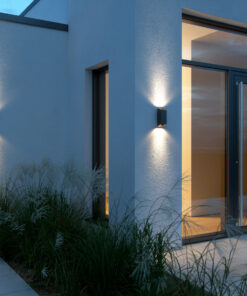 Nordlux Nico Square 22 Φωτιστικό Τοίχου Μαύρο IP54 GU10 Αλουμίνιο/Γυάλινο – 2218221003