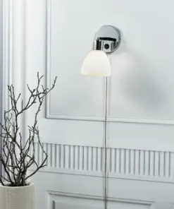 Nordlux Ray Φωτιστικό Τοίχου Νικελ E14 Γυάλινο/Μεταλλικό – 63191033