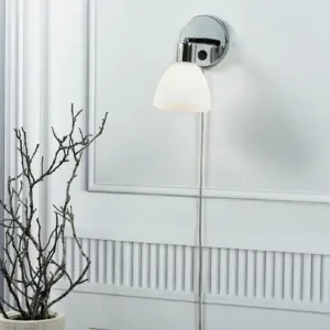 Nordlux Ray Φωτιστικό Τοίχου Νικελ E14 Γυάλινο/Μεταλλικό – 63191033