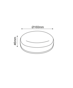 LED Πλαφονιέρα Οροφής IP66 12W 1070lm 4000K 180° Ra80 ACA – MADA1240