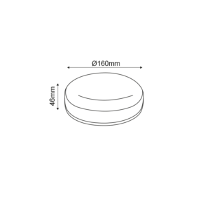 LED Πλαφονιέρα Οροφής  IP66 12W 1110lm 6000K 180° ACA – MADA1260