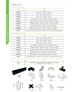 Μαγνητική Ράγα Χωνευτή Trimless 48V Μαύρη 3m ACA – MT3MB