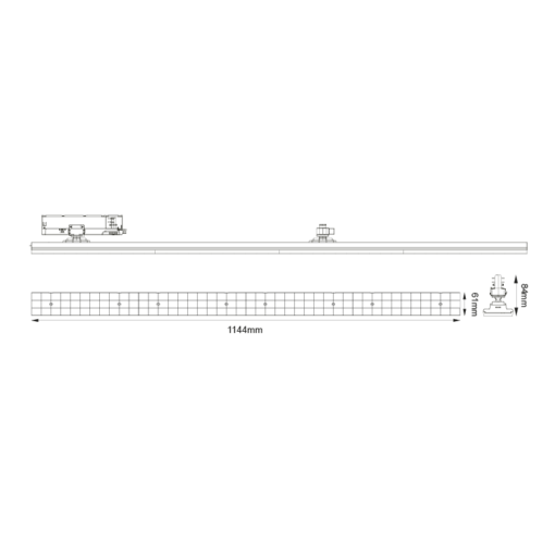 LED Γραμμικό Φωτιστικό Ράγας 40W Φυσικό Λευκό 114.4cm  ACA – MARK4040W4M