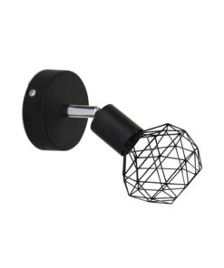 Σποτ I 1XE14 Μαύρο ΠΛΕΓΜΑ 12,5X9,5X15,5CM ACA DECOR – MC15611B