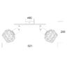 Σποτ II 2XE14 Μαύρο ΠΛΕΓΜΑ 30X12,5X19,5CM ACA DECOR  – MC15612B
