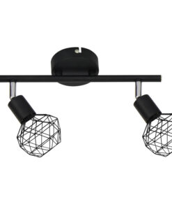 Σποτ II 2XE14 Μαύρο ΠΛΕΓΜΑ 30X12,5X19,5CM ACA DECOR – MC15612B