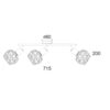 Σποτ III 3XE14 Μαύρο Πλέγμα ACA DECOR  – MC15613B