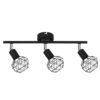 Σποτ III 3XE14 Μαύρο Πλέγμα ACA DECOR  – MC15613B
