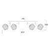 Σποτ IIII 4XE14 Μαύρο Πλέγμα ACA DECOR  – MC15614B