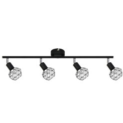 Σποτ IIII 4XE14 Μαύρο Πλέγμα ACA DECOR – MC15614B
