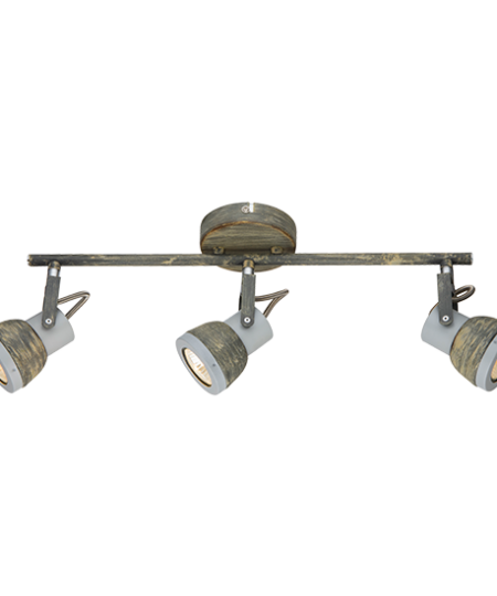 ACA DECOR – Επίτοιχο Φωτιστικό 3ΧGU10 Μεταλλικό Απόχρωση Σκουριά 45Χ10Χ19cm