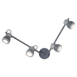 ACA DECOR – Επίτοιχο Φωτιστικό 4ΧGU10 Μεταλλικό Απόχρωση Τσιμέντο 68Χ10Χ19cm