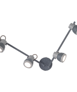 ACA DECOR – Επίτοιχο Φωτιστικό 4ΧGU10 Μεταλλικό Απόχρωση Τσιμέντο 68Χ10Χ19cm