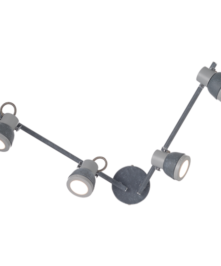 ACA DECOR – Επίτοιχο Φωτιστικό 4ΧGU10 Μεταλλικό Απόχρωση Τσιμέντο 68Χ10Χ19cm