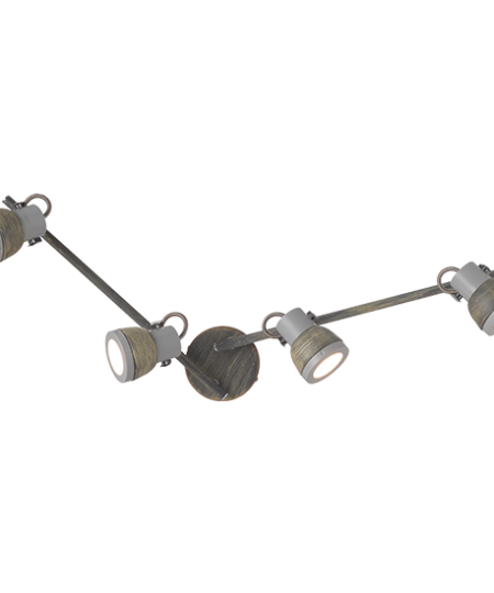 ACA DECOR – Επίτοιχο Φωτιστικό 4ΧGU10 Μεταλλικό Απόχρωση Σκουριά 68Χ10Χ19cm