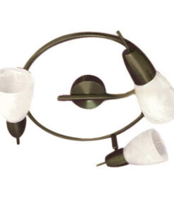 Φωτιστικό Σποτ Ροζέτα Μπρονζέ με Λευκό Γυαλί 1xE14 ACA DECOR – MC542GAB3E