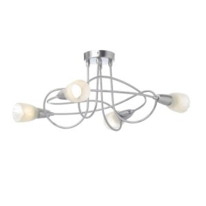 ΣΠΟΤ 4xE14 ΓΥΑΛΙ ΝΙΚΕΛ ΜΑΤ KAMET ACA DECOR – MC542NM4