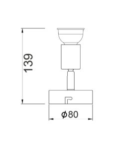 ΣΠΟΤ 1xGU10 ΜΑΥΡΟ MAT TRINITY ACA DECOR – MC634BK1